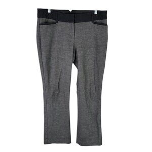 Womens Express Columnist Gray & Black Slim Fit Dress Pants Polyester Blend 10S